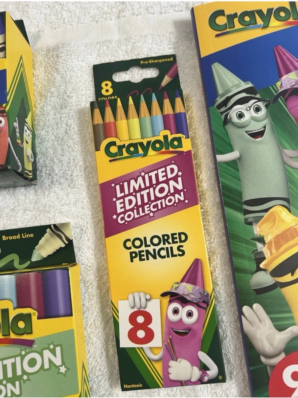 New! Crayola Retired Colors Crayons Markers Colored Pencils Coloring Book Lot